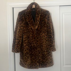 Faux fur jacket in animal print
